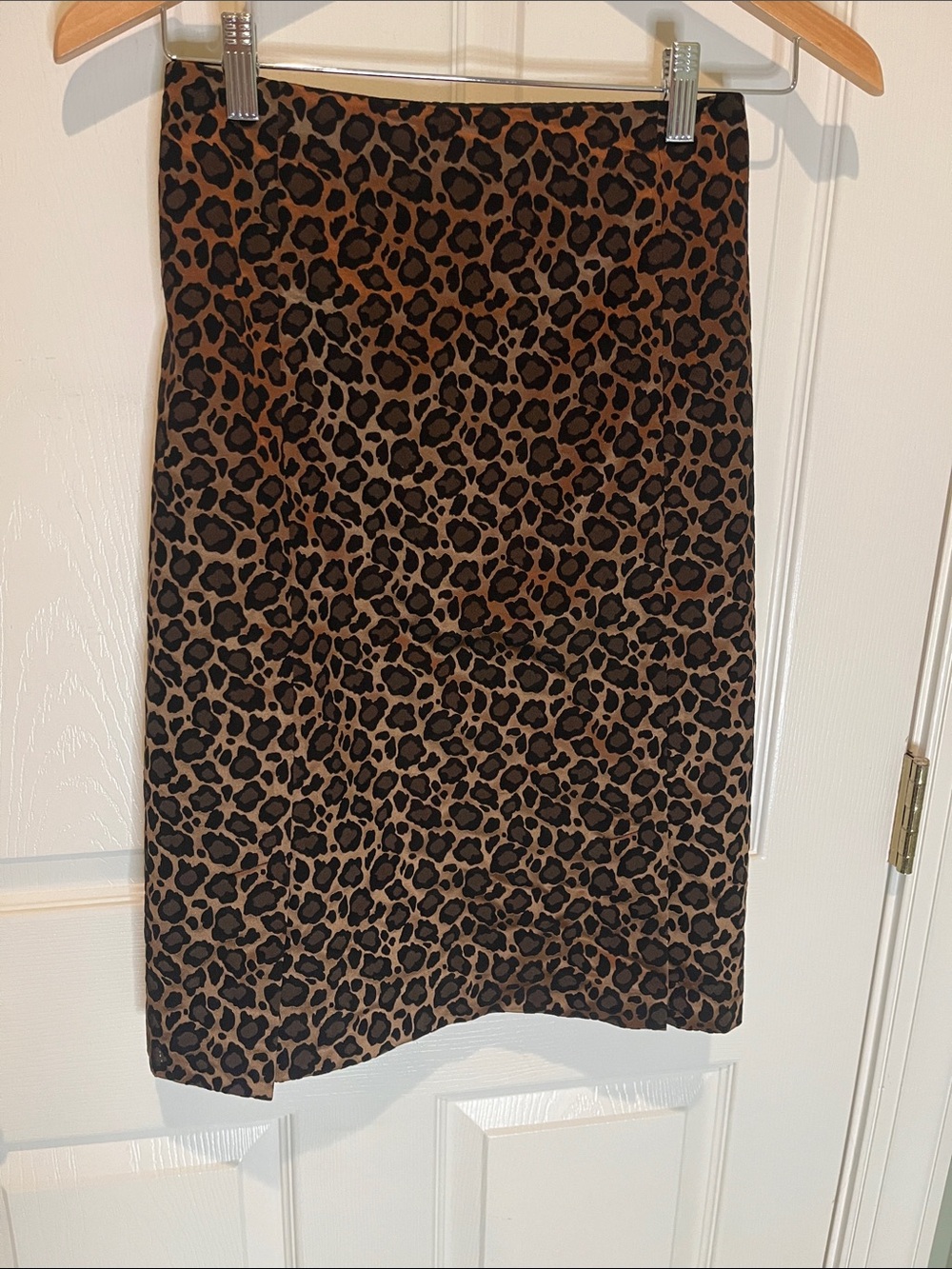 Harold's Leopard Print Pencil Skirt - Brown and Black